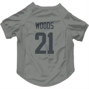 Charles Woods Los Angeles Rams  Dog & Cat Pet Jersey - Gray