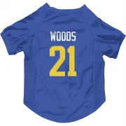 Charles Woods Los Angeles Rams  Dog & Cat Pet Jersey - Royal