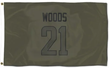 Charles Woods Los Angeles Rams  Flag (3 X 5) - Olive