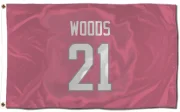 Charles Woods Los Angeles Rams  Flag (3 X 5) - Pink