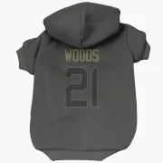 Charles Woods Los Angeles Rams  Service Dog & Cat Pet Hoodie - Black