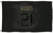 Charles Woods Los Angeles Rams  Service Flag (3 X 5) - Black