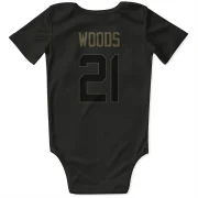 Charles Woods Los Angeles Rams  Service Infant & Newborn Bodysuit - Black