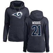 Charles Woods Women's Los Angeles Rams Pro Line Logo Pullover Hoodie Navy