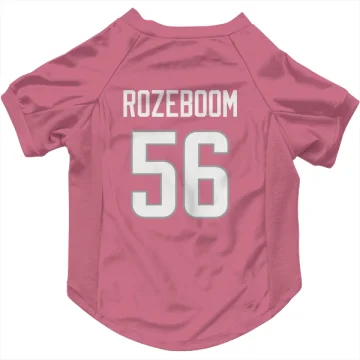 Christian Rozeboom Los Angeles Rams  Dog & Cat Pet Jersey - Pink