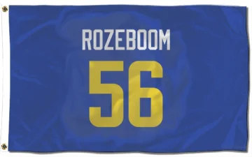 Christian Rozeboom Los Angeles Rams  Flag (3 X 5) - Royal