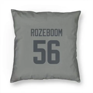 Christian Rozeboom Los Angeles Rams  Pillow Cover (18 X 18) - Gray