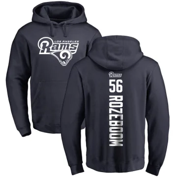 Christian Rozeboom Men's Los Angeles Rams Pro Line Backer Pullover Hoodie Navy