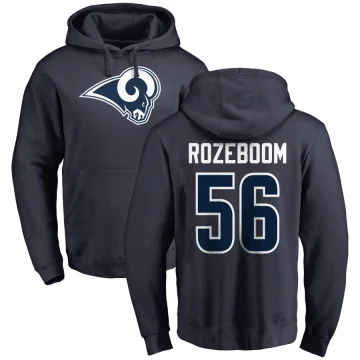 Christian Rozeboom Men's Los Angeles Rams Pro Line Logo Pullover Hoodie Navy