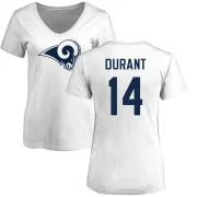 Cobie Durant Women's Los Angeles Rams Logo Slim Fit T-Shirt - White