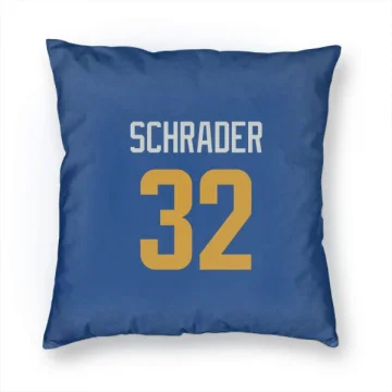 Cody Schrader Los Angeles Rams   Royal  Pillow Cover (18 X 18) - Gold