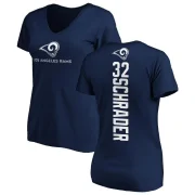 Cody Schrader Women's Los Angeles Rams Backer Slim Fit T-Shirt - Navy