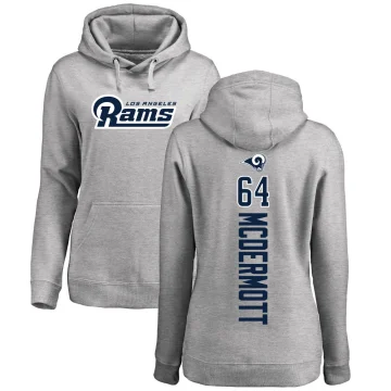 Conor McDermott Women's Los Angeles Rams Pro Line Ash Backer Pullover Hoodie