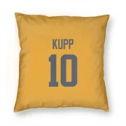 Cooper Kupp Los Angeles Rams  Pillow Cover (18 X 18) - Gold