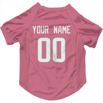 Custom Los Angeles Rams   Dog & Cat Pet Jersey - Pink