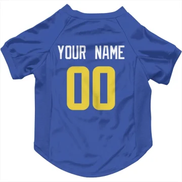 Custom Los Angeles Rams   Dog & Cat Pet Jersey - Royal