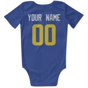 Custom Los Angeles Rams   Infant & Newborn Bodysuit  - Royal