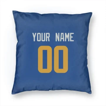 Custom Los Angeles Rams  Royal  Pillow Cover (18 X 18) - Gold