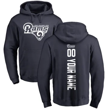 Custom Men's Los Angeles Rams Pro Line Backer Pullover Hoodie Navy