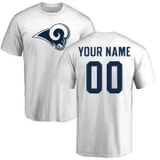 Custom Youth Los Angeles Rams Pro Line Logo T-Shirt - White