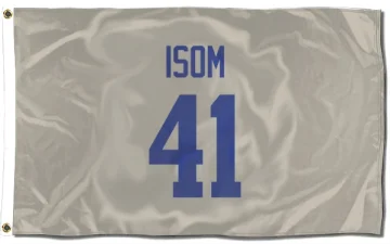 Dan Isom Los Angeles Rams   Bone Flag (3 X 5)