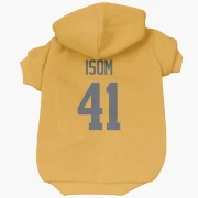 Dan Isom Los Angeles Rams  Dog & Cat Pet Hoodie - Gold