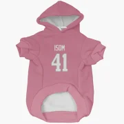 Dan Isom Los Angeles Rams  Dog & Cat Pet Hoodie - Pink