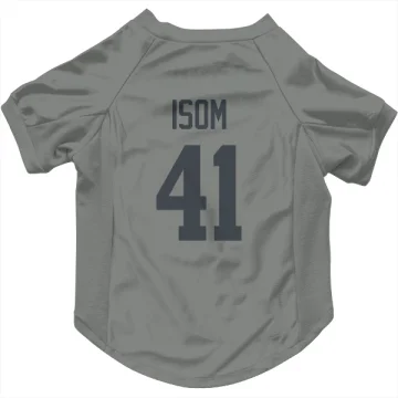 Dan Isom Los Angeles Rams  Dog & Cat Pet Jersey - Gray