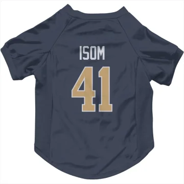 Dan Isom Los Angeles Rams  Dog & Cat Pet Jersey - Navy