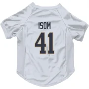 Dan Isom Los Angeles Rams  Dog & Cat Pet Jersey - White