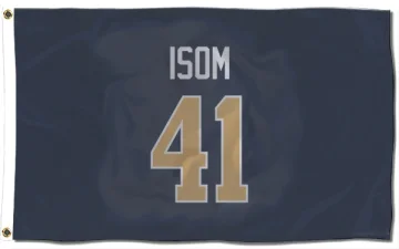 Dan Isom Los Angeles Rams  Flag (3 X 5) - Navy