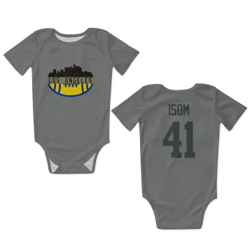 Dan Isom Los Angeles Rams  Infant & Newborn Bodysuit  - Gray