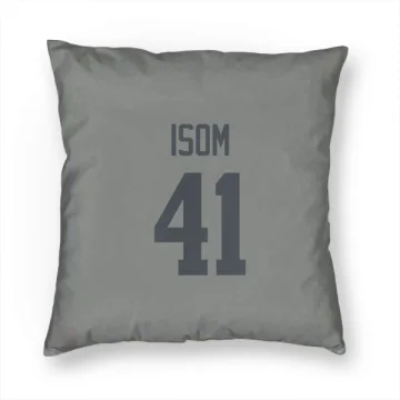 Dan Isom Los Angeles Rams  Pillow Cover (18 X 18) - Gray