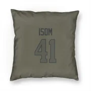 Dan Isom Los Angeles Rams  Pillow Cover (18 X 18) - Olive