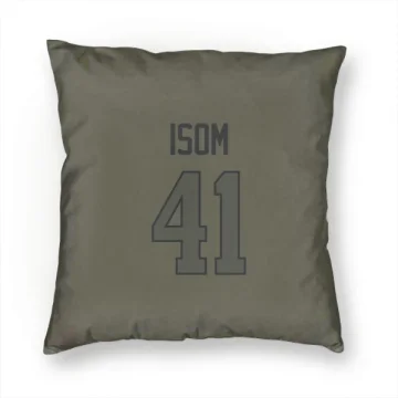 Dan Isom Los Angeles Rams  Pillow Cover (18 X 18) - Olive