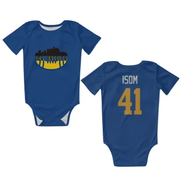 Dan Isom Los Angeles Rams   Royal  Infant & Newborn Bodysuit  - Gold