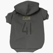 Dan Isom Los Angeles Rams  Service Dog & Cat Pet Hoodie - Black