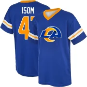 Dan Isom Men's Los Angeles Rams Game Day V-Neck T-Shirt Royal