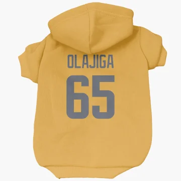 David Olajiga Los Angeles Rams  Dog & Cat Pet Hoodie - Gold