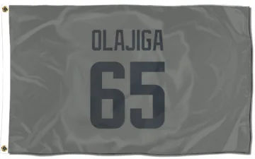 David Olajiga Los Angeles Rams  Flag (3 X 5) - Gray