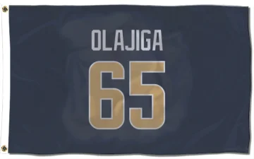 David Olajiga Los Angeles Rams  Flag (3 X 5) - Navy