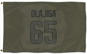 David Olajiga Los Angeles Rams  Flag (3 X 5) - Olive