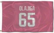 David Olajiga Los Angeles Rams  Flag (3 X 5) - Pink