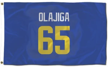 David Olajiga Los Angeles Rams  Flag (3 X 5) - Royal