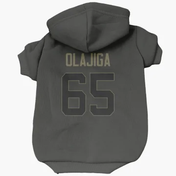 David Olajiga Los Angeles Rams  Service Dog & Cat Pet Hoodie - Black