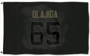 David Olajiga Los Angeles Rams  Service Flag (3 X 5) - Black