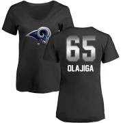 David Olajiga Women's Los Angeles Rams Midnight Mascot T-Shirt - Black