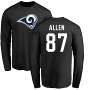 Davis Allen Men's Los Angeles Rams Logo Long Sleeve T-Shirt - Black