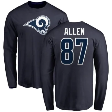 Davis Allen Men's Los Angeles Rams Logo Long Sleeve T-Shirt - Navy