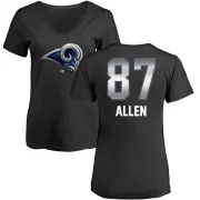 Davis Allen Women's Los Angeles Rams Midnight Mascot T-Shirt - Black